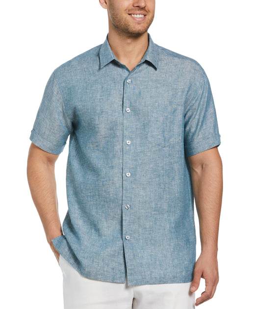 Original Penguin Men's Short Sleeve Core Poplin Button Down Shirt with  Stretch at  Men’s Clothing store