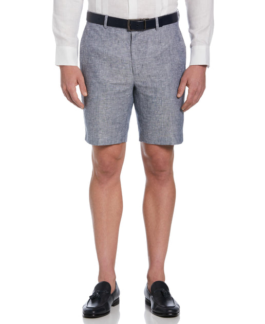 100% Delave Linen Flat Front Short