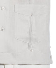 100% Linen Classic Guayabera Shirt - Short Sleeve (Micro Chip) 