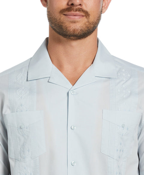 Authentic Embroidered Guayabera Shirt (Ballad Blue) 