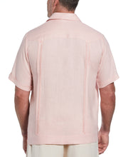 Big & Tall 100% Linen Classic Guayabera Shirt - Short Sleeve (Silver Pink) 