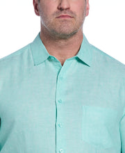 Big & Tall Classic Two-Tone Linen Shirt (Cascade) 