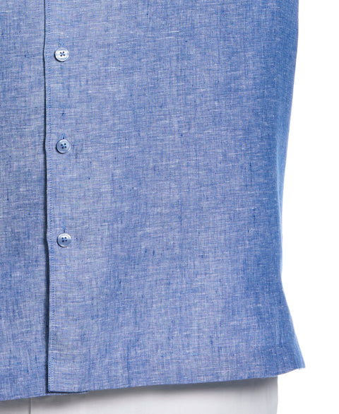 Big & Tall Classic Two-Tone Linen Shirt (True Blue) 