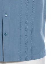 Wide Embroidered Panel Shirt (Aegean Blue) 
