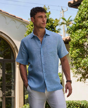 Classic Two-Tone Linen Shirt-Casual Shirts-Cubavera