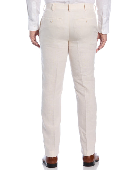 Delave Linen Flat Front Pant (Whitecap Gray) 