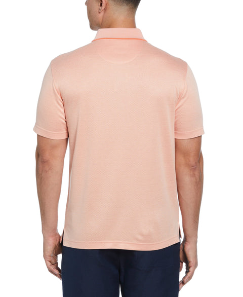 Diamond Jacquard Polo Shirt (Tropical Peach) 