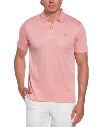 Diamond Jacquard Patterned Polo Shirt (Pink Dolphin) 