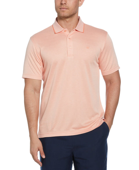 Diamond Jacquard Polo Shirt (Tropical Peach) 