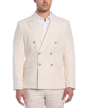 Double Breasted Delave Linen Sports Coat (Whitecap Gray) 