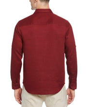 Travelselect™ Linen-Blend Rolled Sleeve Shirt (Cabernet) 