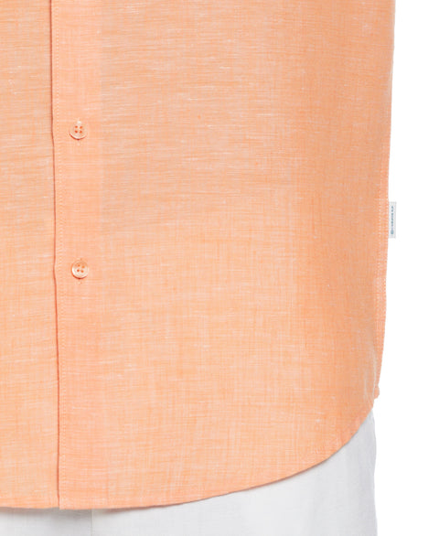 TravelSelect™ Linen-Blend Shirt (Coral Rose) 