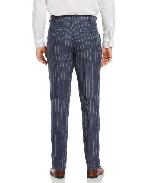 Pinstripe Linen Pant (Navy Peony) 